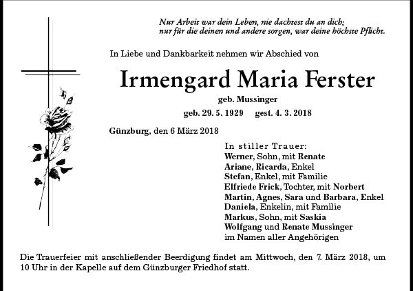 Irmengard Maria Ferster