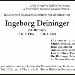 Ingeborg Deininger