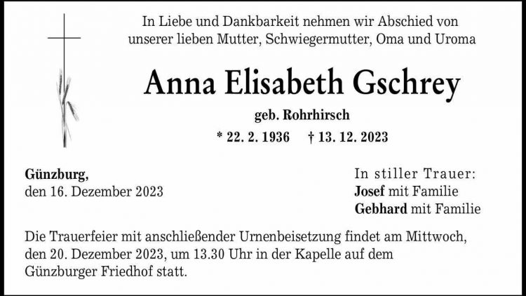 Anna Elisabeth Gschrey