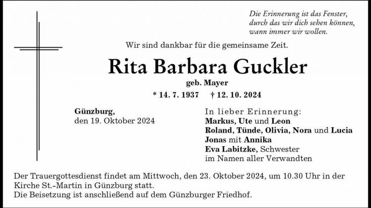 Rita Barbara Guckler