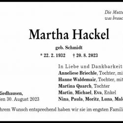 Martha Hackel