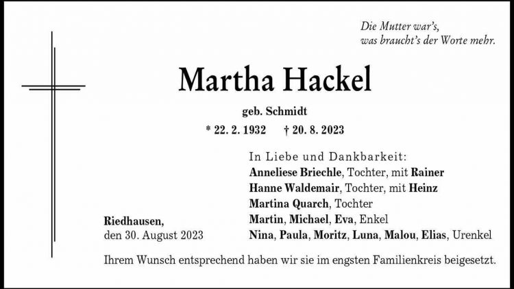 Martha Hackel
