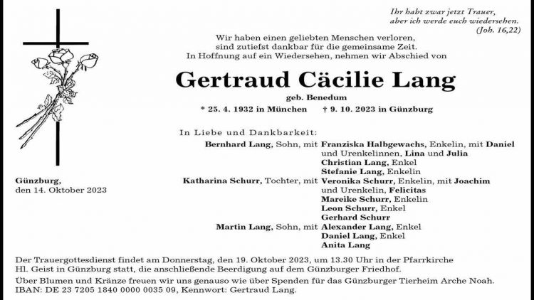Gertraud Cäcilie Lang